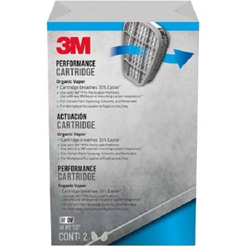 3M Performance Cartridge Organic Vapor, 2 pair/1ea