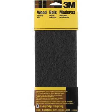 3M 4.375" x 11" Fine Gray Hand Sanding Wood Finishing Pad