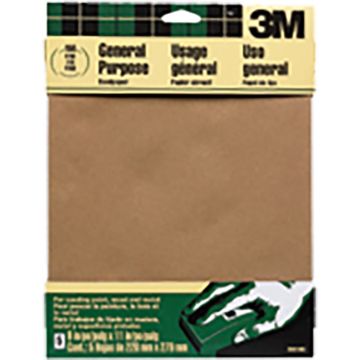 3M 9" x 11" Fine (150 Grit) Aluminum Oxide Sanding Sheets (5pk)