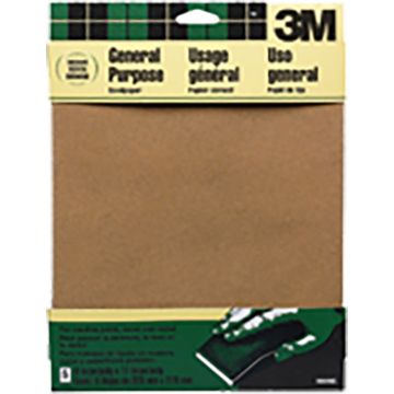 3M 9" x 11" Med (100 Grit) Aluminum Oxide Sanding Sheets (5pk)