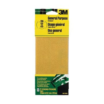 3M 3-2/3" x 9" Fine General Purpose Sanding Sheets (6pk)