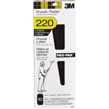 3M 4-3/16" x 11-1/4" 220 Pro-Pak Drywall Sanding Screens (10pk)