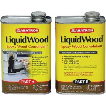 Abatron qt Part A + qt Part B LiquidWood - 2 Part Epoxy Wood Consolidant