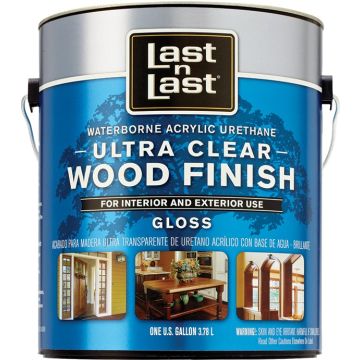 Last N Last 1gal Gloss Ultra Clear Waterborne Wood Finish