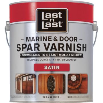 Last N Last 1gal Satin Marine & Door Waterborne Spar Varnish