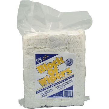 Five #5 Block New White Rags