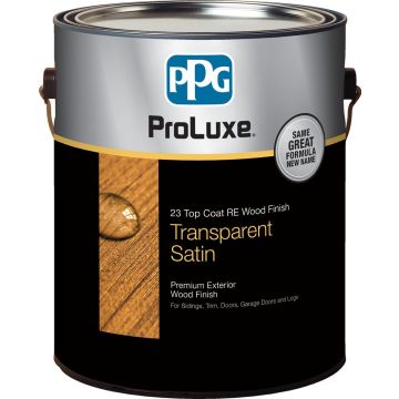 ProLuxe 1gal Butternut 23 Top Coat RE Wood Finish Transparent Satin