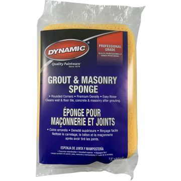 Dynamic 7.55" x 5" x 2" Professional Grade Grout and Masonry Sponge