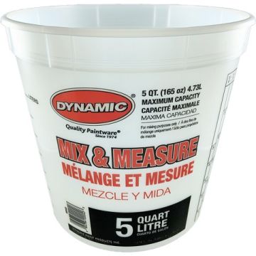 Dynamic 5qt Disposable Mix and Measure Cup Plus Ratios
