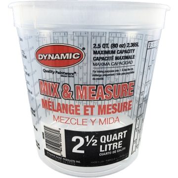 Dynamic 2.5qt Disposable Mix and Measure Cup Plus Ratios