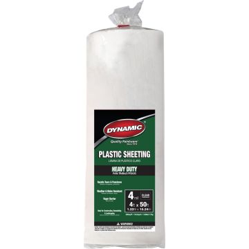 Dynamic 4' x 50' 4mil Clear Plastic Sheeting
