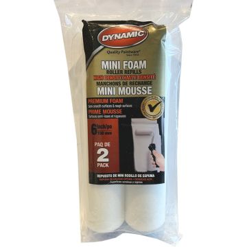 Dynamic 6.5" (165mm) Foam Mini Roller Cover (2pk)