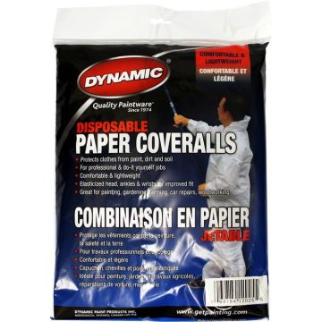 Dynamic Medium Disposable Paper Coveralls w/Hood