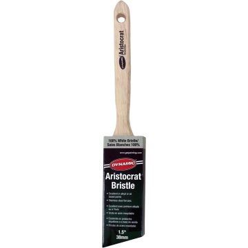 Dynamic 1-1/2" (38mm) Aristocrat Angled Sash White Bristle Paint Brush