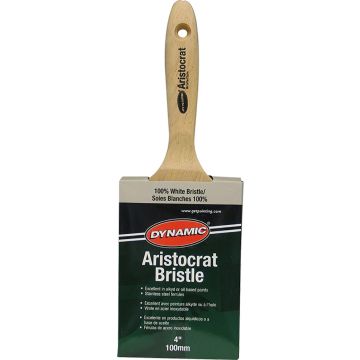 Dynamic 4" (100mm) Aristocrat Flat White Bristle Paint Brush