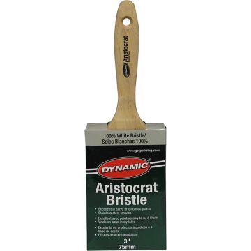 Dynamic 3" (75mm) Aristocrat Flat White Bristle Paint Brush