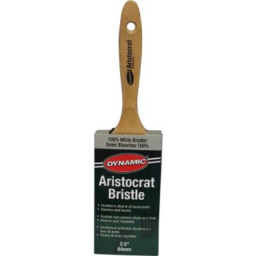 Dynamic 2-1/2" (64mm) Aristocrat Flat White Bristle Paint Brush
