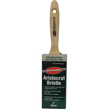 Dynamic 2" (50mm) Aristocrat Flat White Bristle Paint Brush