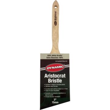 Dynamic 3" (75mm) Aristocrat Angled Sash White Bristle Paint Brush