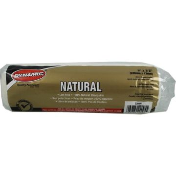 Dynamic 9" x 1/2" Nap Natural Sheepskin Roller Cover