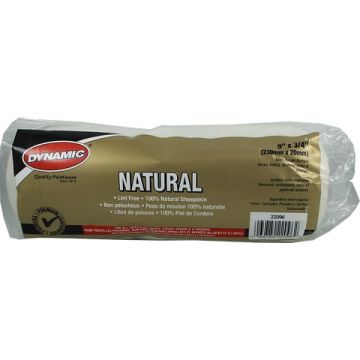 Dynamic 9" x 3/4"Nap Natural Sheepskin Roller Cover