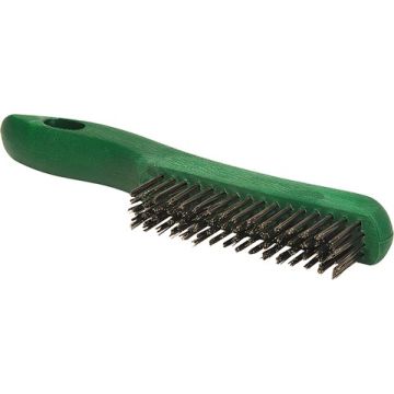 Dynamic 8" 4 x 16 Row Plastic Shoe Handle Wire Brush