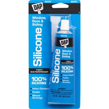 DAP 2.8oz White 100% Silicone Sealant
