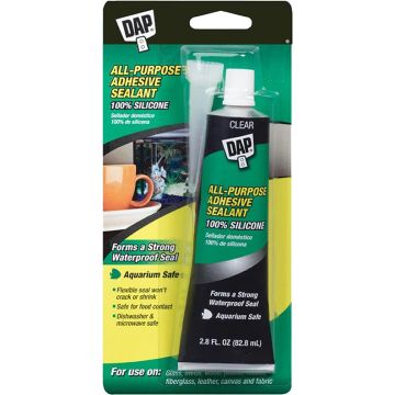DAP 2.8oz Clear 100% Silicone Kitchen & Bath Sealant