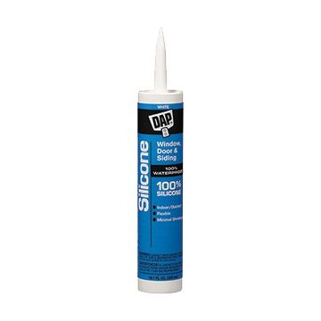 DAP 9.8oz White 100% Silicone Window & Door Sealant