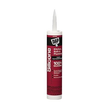 DAP 9.8oz Clear 100% Silicone Kitchen & Bath Sealant