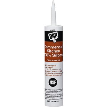 DAP 9.8oz White Commercial Kitchen 100% Silicone - Food Grade Sealant