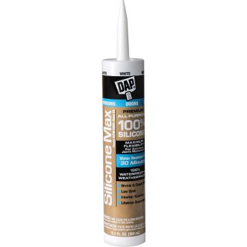 DAP 10.1oz White Silicone Max All Purpose Sealant