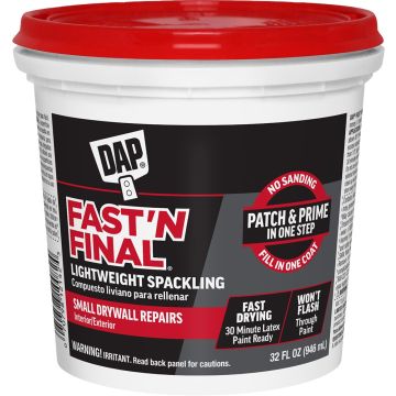 DAP qt Fast N Final Lightweight Spackling (Int/Ext)