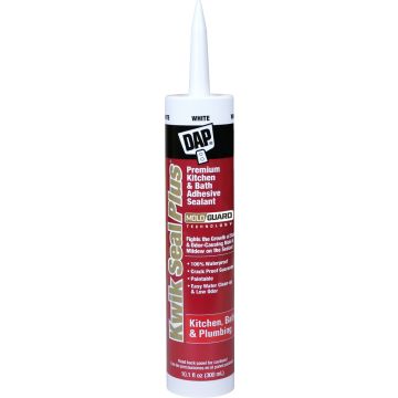 DAP 10.1oz White Kwik Seal Plus Kitchen & Bath Adhesive Sealant