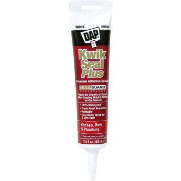 DAP 5.5oz White Kwik Seal Plus Kitchen & Bath Adhesive Sealant