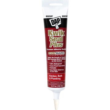 DAP 5.5oz Biscuit Kwik Seal Plus Kitchen & Bath Adhesive Sealant