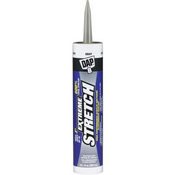 DAP 10.1oz Stretch Gray Extreme Stretch Acrylic Urethane Premium Elastomeric Sealant