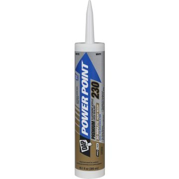 DAP 10oz White Power Point 230 Advanced Elastomeric Acrylic Latex Sealant