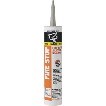 DAP 10.1oz Limestone Gray Firestop Fire-Rated Silicone Sealant