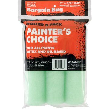 Wooster 9" x 3/8" Nap Painters Choice Roller Cover (3pk)