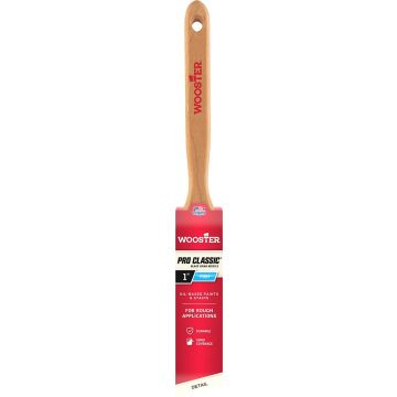 Wooster 1" Pro Classic Black China Firm Bristle Angle Sash Paint Brush