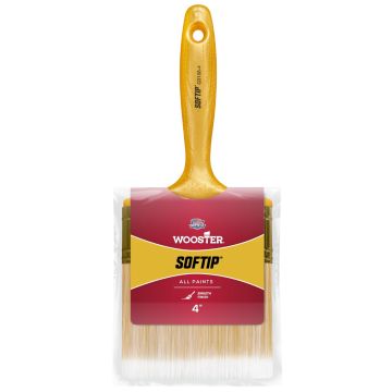 Wooster 4" Softip Nylon Flat Wall/Trim Paint Brush