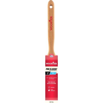 Wooster 1" Pro Classic Black China Firm Bristle Flat Sash Paint Brush