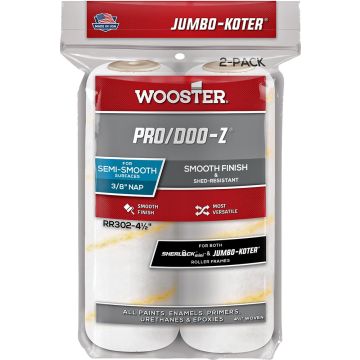 Wooster 4-1/2" x 3/8" Nap Pro/Doo-z Jumbo-Koter Mini Roller Cover (2pk)