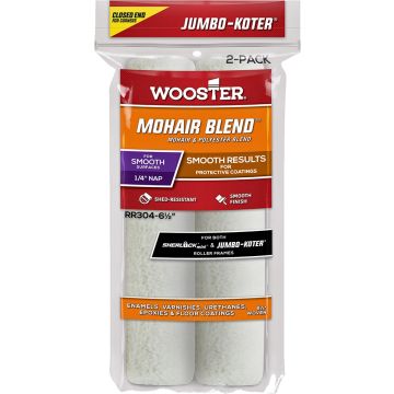 Wooster 6-1/2" x 1/4" Nap Mohair Jumbo-Koter Mini Roller Cover (2pk)