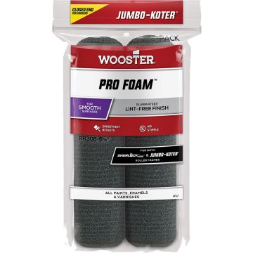 Wooster 6-1/2" Pro Foam Jumbo-Koter Closed-End Mini Roller Cover (2pk)