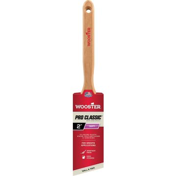 Wooster 2" Pro Classic White China Soft Bristle Angle Sash Paint Brush