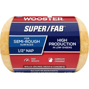 Wooster 4" x 1/2" Nap Super/Fab Roller Cover