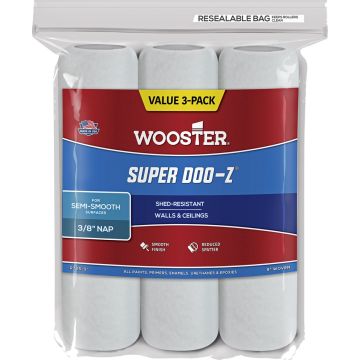 Wooster 9" x 3/8" Nap Super Doo-Z Roller Cover (3pk)