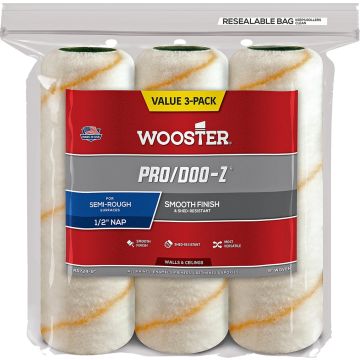 Wooster 9" x 1/2" Nap Pro/Doo-Z Roller Cover (3pk)